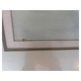 FR - Blaine Watercolor Waterfall Scene - Abstract Landscape, Framed