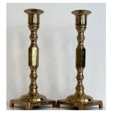 DR - Brass Candle Holders - Set of 4, Two 8 in Tall & Two 7.75 in Tall