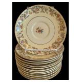 DR - Vintage Taylor Smith Taylor China 9-412 Floral Border Dinnerware