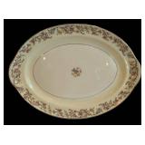 DR - Vintage Taylor Smith & Taylor China Floral Serving Set - 2 Platters, Sugar, Creamer, Gravy Boat, Casserole