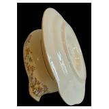DR - Vintage Taylor Smith & Taylor China Floral Serving Set - 2 Platters, Sugar, Creamer, Gravy Boat, Casserole