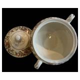 DR - Vintage Taylor Smith & Taylor China Floral Serving Set - 2 Platters, Sugar, Creamer, Gravy Boat, Casserole