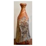 FR - Mid-Century Modern Live-Edge Turned Wood Vase - Handcrafted