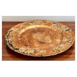 FR - Carol Glover Decorative Plate - 15 in Diameter - Gold Gilt Border