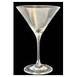 DR - Four Clear Martini Glasses - 6.75 Inches Tall