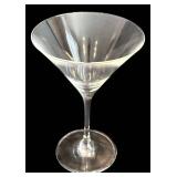 DR - Four Clear Martini Glasses - 6.75 Inches Tall