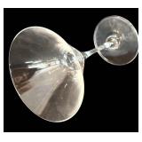 DR - Four Clear Martini Glasses - 6.75 Inches Tall