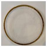 DR - Glass, Wood & Crystal Serving Trays Set of 3