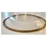 DR - Glass, Wood & Crystal Serving Trays Set of 3