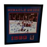 O - Miracle on Ice 1980 Signed Framed Photo 26x30 - Limited Edition 71/160 with COA