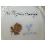 DR - Antique Dresden Porcelain Vase - Hand-Painted Die Tänzerin Camdore Scene - 8.5 in