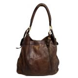 Prada The Original Deerskin Leather Handbag - Vintage Brown