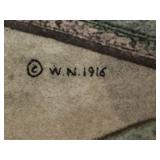 OF - Wallace Nutting Colored Photograph Print - An Old Newbury Corner