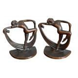 Art Deco Vintage Bookends - Pair