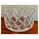 Orrefors Crystal Bowl - 8 in diameter, 5.25 in high, Diamond-Cut Pattern