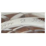 Orrefors Crystal Bowl - 8 in diameter, 5.25 in high, Diamond-Cut Pattern