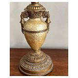 DR - Table Lamps - Pair, 32-Inch Tall, Antique Brass