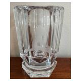 Kosta Boda Crystal Vase - 6 in Tall, Frosted Etched Silhouette
