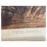 Vintage Framed James Alphege Brewer Antwerp Colored Etching