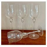 4-Piece Clear Glass Stemmed Wine Glass Set