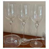 4-Piece Clear Glass Stemmed Wine Glass Set