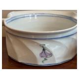 LR - Ceramic Bowl & Pig-Shaped Creamer - Blue & White Floral