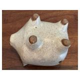 LR - Ceramic Bowl & Pig-Shaped Creamer - Blue & White Floral