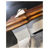 Vintage French Provincial Vanity Console Table - 33 in. Wood Top, Gray Cabriole Legs