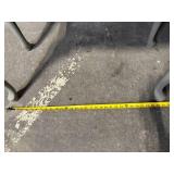 Vintage French Provincial Vanity Console Table - 33 in. Wood Top, Gray Cabriole Legs