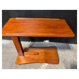 Vintage Solid Wood Desk With Pedestal Base & Tilt Mechanism - Writing Table For Home Office