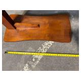 Vintage Solid Wood Desk With Pedestal Base & Tilt Mechanism - Writing Table For Home Office