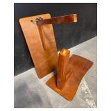 Vintage Solid Wood Desk With Pedestal Base & Tilt Mechanism - Writing Table For Home Office