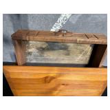 Vintage Oak End Table with Drawer and Turned Legs