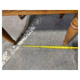 Oak Wood Table With Turned Legs - Rectangular Vintage Table