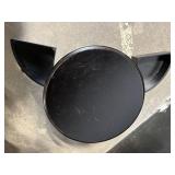 Black Round End Table with Drawer