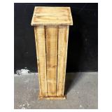 Rustic Wooden Crate Cabinet with Door - Tall Narrow Farmhouse Storage