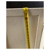 Three-Panel White Folding Cabinet - Vintage Wood Storage