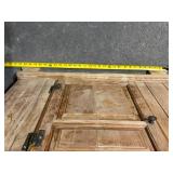 Vintage Oak Cabinet with Scalloped Top - Single Door, Inner Shelving