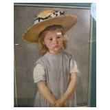 Framed Beach Scene Prints - Pair of Vintage Reproductions in Teal Mats