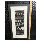 Sharyn Swell Word Art Prints - Beauty & Life (Framed) Lot of 2