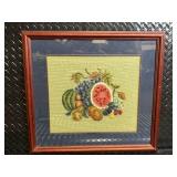 Birds on Floral Stems Cross-Stitch - Framed Art Pair (Lot of 2)