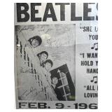 The Beatles Ed Sullivan Show Poster - Feb 9, 1964 - CBS Studios NYC Framed