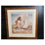 D. McCann Beach Family Scene - Limited Edition Print 805/850 - Framed