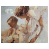 D. McCann Beach Family Scene - Limited Edition Print 805/850 - Framed