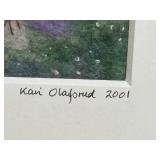 Framed Landscape Art Prints (2) - Blue Distressed Frame & Orange Wood Frame