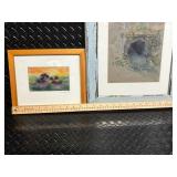 Framed Landscape Art Prints (2) - Blue Distressed Frame & Orange Wood Frame