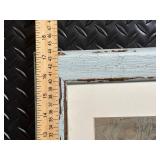 Framed Landscape Art Prints (2) - Blue Distressed Frame & Orange Wood Frame