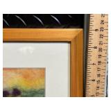Framed Landscape Art Prints (2) - Blue Distressed Frame & Orange Wood Frame