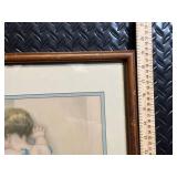 Bessie Pease Gutmann - Pair of Framed Prints Little Girl with Puppy