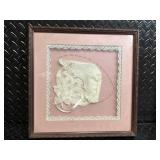 Vintage Framed Wall Art Lot - Mountain Landscape, FAMILY Birds Sign & Lace Keepsake